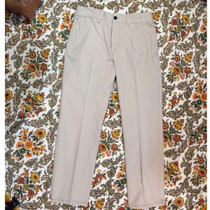 Burberry Men's Classic Beige Cotton Chino Trousers Pants Size 48 / S/M - *hemmed